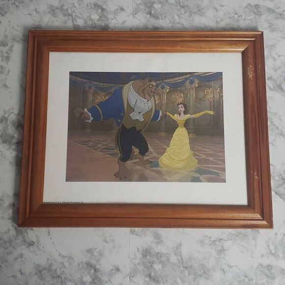 Beauty and the Beast Lithograph Framed Picture - Picture 1 of 7